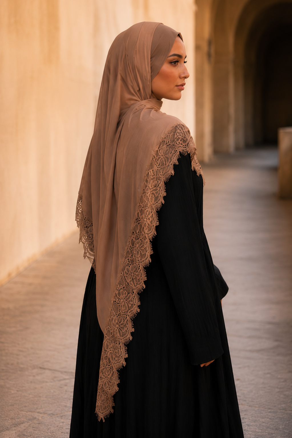 Lace Veil Modal Hijab