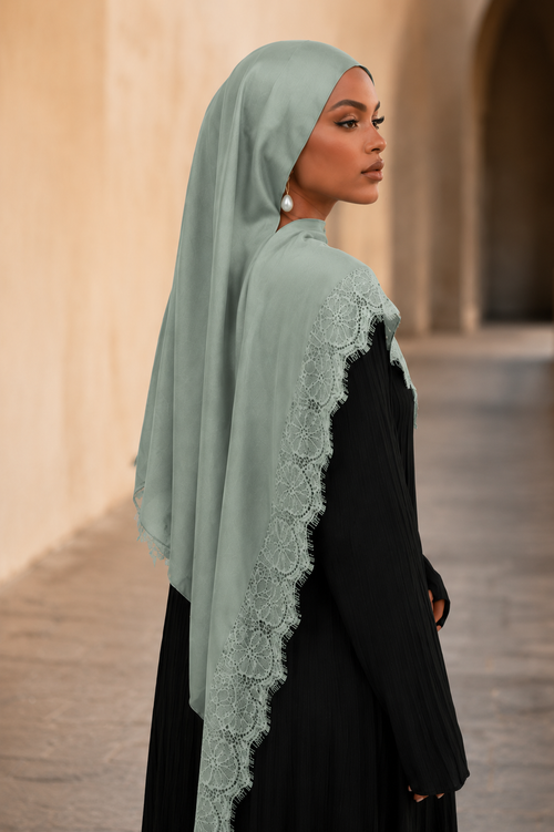 Lace Veil Modal Hijab